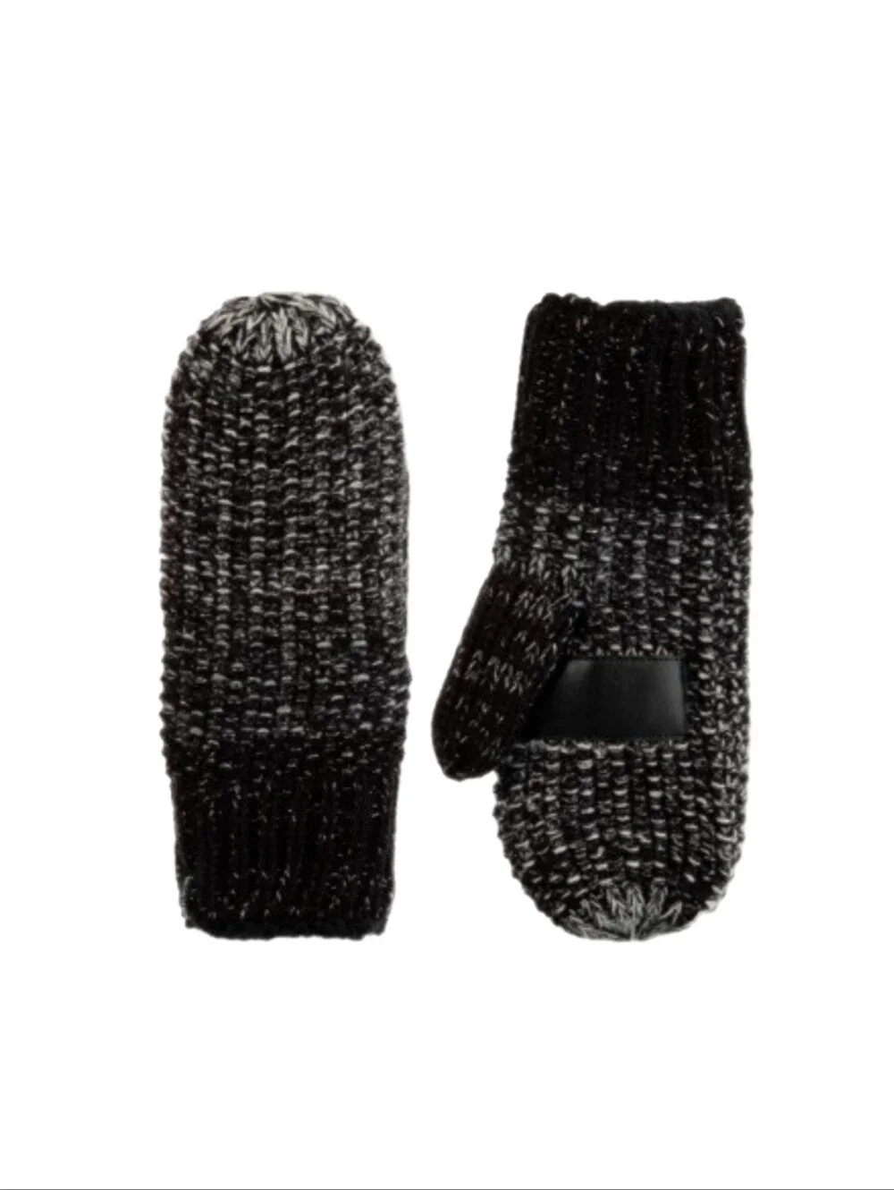 Isotoner Women's Black Knit Mittens NWT